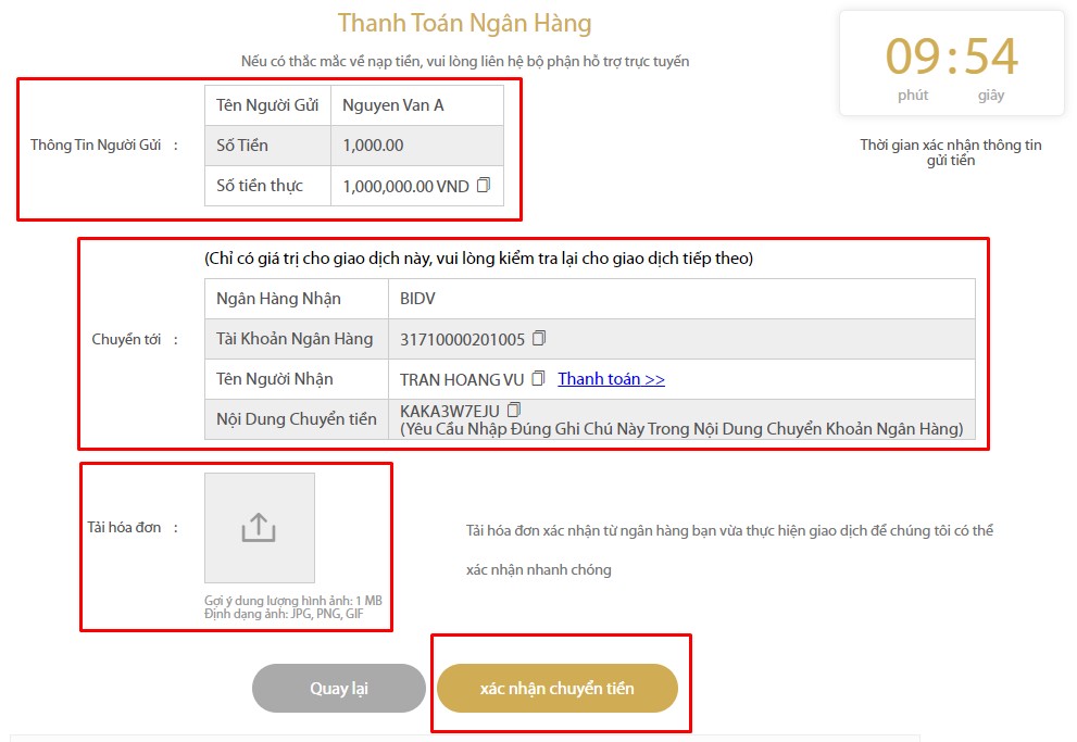 Hướng dẫn nạp tiền tại SV388
