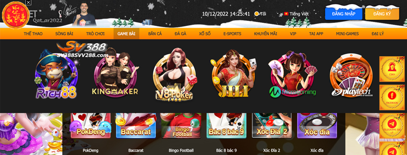 Sảnh chơi game bài SV388